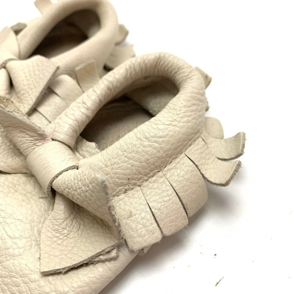 GENUINE LEATHER Soft Baby Moccasins Shoes Slippers